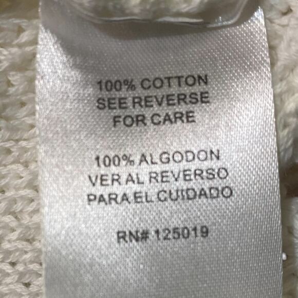 Joseph A. Sweater Indie Crochet Knit White Granny Square Multicolor size L - Picture 7 of 8